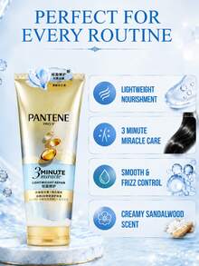 Pantene 潘婷 3分鐘奇蹟護髮素，180ml 正裝 / 40ml 試用裝，修復乾枯受損髮質，輕盈修護，適合所有髮質 - 潘婷3MM奢護精華霜輕盈修復護髮素 - 查看 10