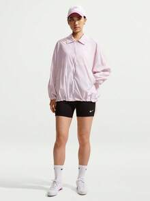 Nike Women's AS W NSW LTWT UV Protective Jacket Woven Hoodless Outerwear IO1521-583 - Pink - View 6