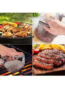 Essential Stainless Steel Meat Press Mold: Hamburger Press Tool, Suitable For Perfect Steaks, BBQ And Sandwiches - Silver - View 10
