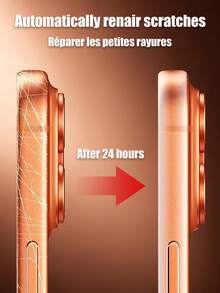 Yezodawee 全螢幕霧面螢幕保護貼，相容 iPhone 17 Pro Max/17 Air/17 Pro，超高清柔軟水凝膠手機背面保護膜，具自我修復特性，超薄無氣泡，含側邊+背面膜，附安裝工具 - 彩色 - 查看 2
