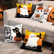 4pcs Halloween Ghost Pattern Pillow Covers Without Inserts, Single-Sided Printed Pillow Covers, Suitable For Living Room Bedroom Home Decor, All-Season Pillow Covers - Multicolor - View 5
