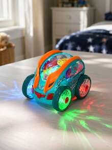 Glowing Transparent Sensory Toy Car 360° Rotation Obstacle Avoidance Forward Motion With Colorful Dynamic Gears Children Toy Boys Girls Baby Toy Toddler Sensory Toy 2-3 Years Old Kids Toy Great Birthday Gift Idea - Multicolor - View 8