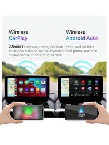 XUDA 2026 BARU Mini Carplay Ai Box Adaptor Kabel ke Nirkabel CarPlay & Android Auto 2-in-1 untuk 99% Mobil Asli dengan CarPlay/Android Auto Kabel 2.4~5.0 GHz WiFi5 Bergaya dan Portabel - Abu-abu hitam - View 7