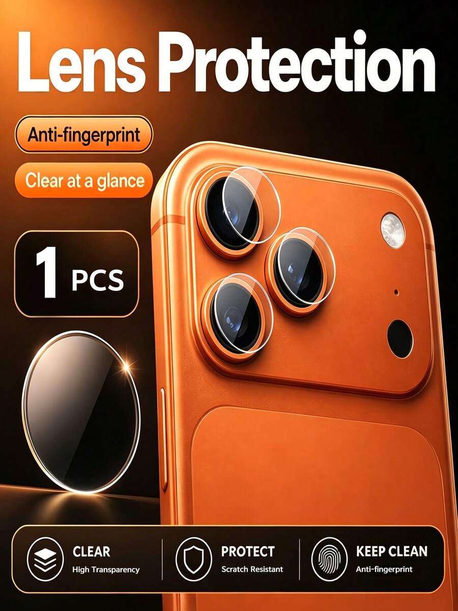 1pc Transparent Camera Lens Protector Film With Alignment Tool, Compatible With IPhone 17/17 Air/17 Pro/17 Pro Max/16/16 Plus/16 Pro Max/15 Pro/15 Pro Max/14 Pro/13 Pro Max, Crystal Clear Lens Cover, Precise Fit, Anti-Scratch, Bubble-Free
