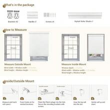 Blackout Roller Shades For Windows – Thermal Insulated, UV-Blocking Fabric Blinds For Home, Office, Bedroom & Doors | Easy DIY Installation, Smooth Operation, Light-Controlled Privacy Solution - White - View 11