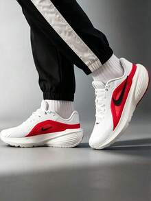 Nike Downshifter 14 Men's Comfortable Low-Top Training Running Shoes White/Red - White Red - View 1