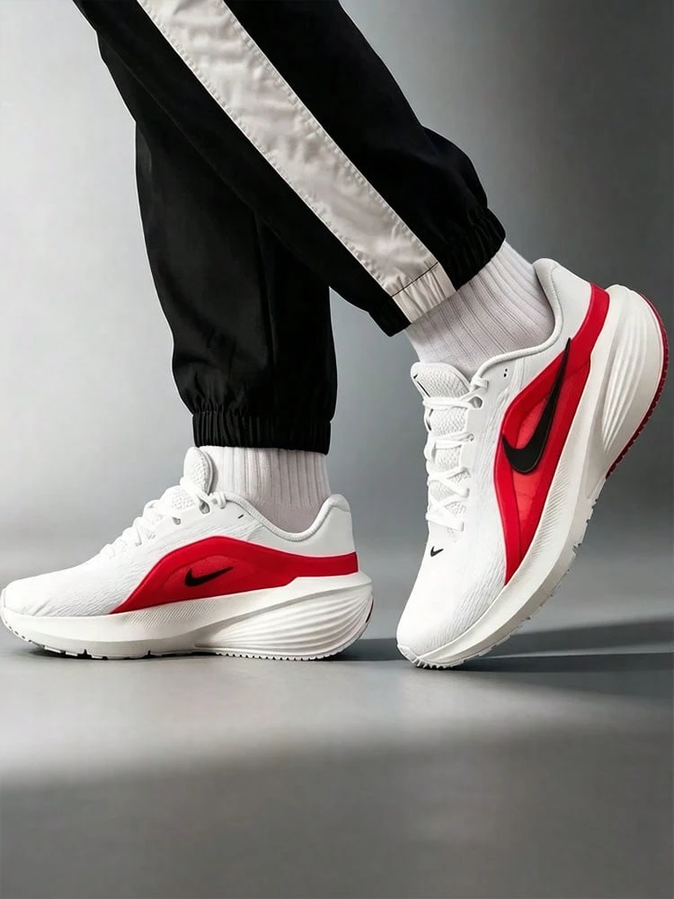 Nike Downshifter 14 Men's Comfortable Low-Top Training Running Shoes White/Red - White Red - View 1