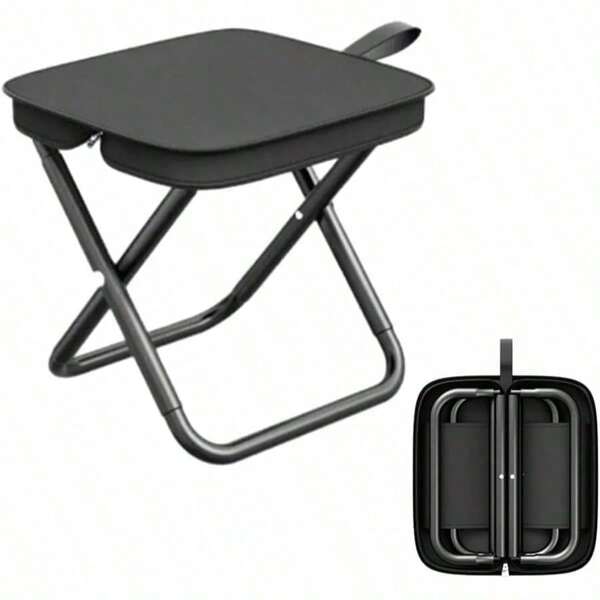 Banco plegable portátil, taburete plegable portátil de 24-26 cm con bolsa de transporte, adecuado para acampar, pescar, picnics y otras ocasiones.