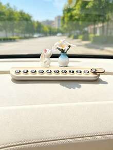1pc Rabbit Shaped Temporary Parking Phone Number Plate, Concealable Number Plate For Car - Number Plate - View 9