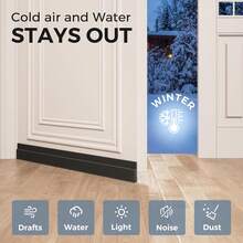 1pc Premium Door Bottom Draft Stopper/Door Gap Seal, Suitable For Bedroom Door Gap Windproofing, With Thermal Insulation, Insect-Proof, Sound-Insulating Functions (, Quick And Easy Installation) Effectively Blocks Cold Air - Multicolor - View 2