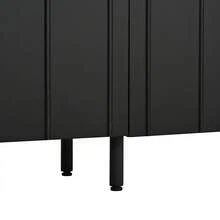 Kitchen Buffet With 4 Drawers From Particle Board Walnut - Walnut - View 5