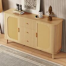 Modern Sideboard With Drawers - Perfect For Living Room Or Kitchen - Natural - View 4