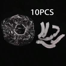 50pcs/100pcs Unisex Waterproof Shower Cap Hair Cover For Bathing, Home Use, Hair Dyeing, Beauty, Hotel Thickened - Multicolor - View 5