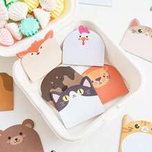 240pcs Cute Animal Shaped Blank Sticky Notes, Memo Pads, Notepad (20 Sheets/Book, 12 Books) - one-size - View 10