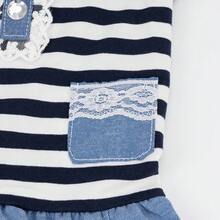 1pc Pet Dress, Breathable Striped Dog Princess Dress For Summer And Autumn, Lace Pocket Double Layer Hem, Pet Clothes For Teddy, Yorkshire Terrier And Small Dogs - Multicolor - View 6