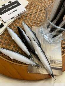 3支隨機發送黑色中性筆，趣味鹹魚造型筆，開學季，開學第一天 - 彩色 - 查看 4