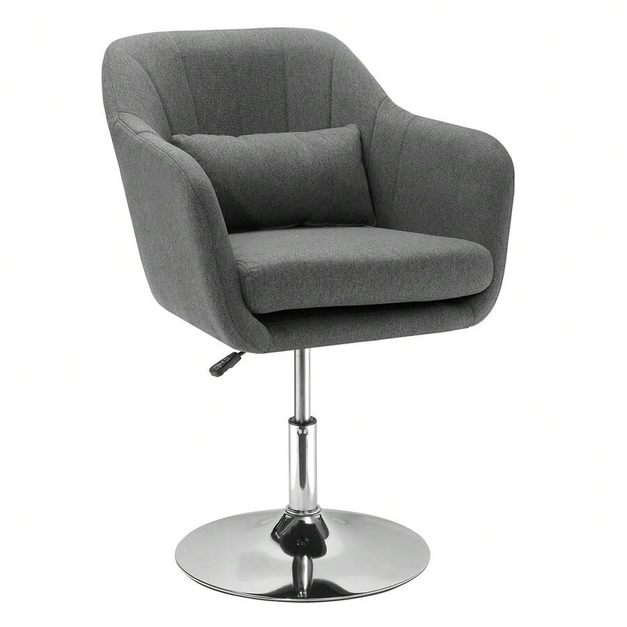 Drehstuhl, höhenverstellbarer Bürostuhl, leinenartiges Polyester, Metall, 60 x 60 x 79-91 cm, dunkelgrau - Verschiedenfarbig - Übersicht 1