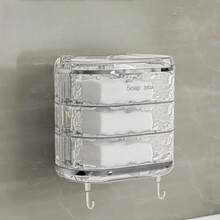 1pc 180° Rotating Soap Dish 3-Tier Transparent Wavy Soap Holder With Drainage Tray Adjustable Bathroom Storage Rack Shower Sink Countertop Vanity Cosmetic Skincare Display Stand Space-Saving Home Decor Bathroom Decoration - Transparent White - View 11
