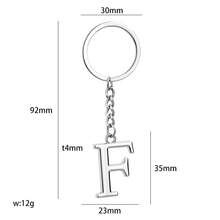 Minimalist Metal Alphabet Keychain, 1 Pc A-Z Initial Pendant, Stylish Bag Charm & Key Ring, Personalized Bag Charm, Gift For Friends & Lovers - Silver - View 36