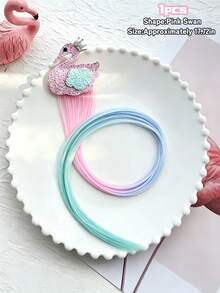 1pc Cute Cartoon Pattern Rainbow Gradient Hair Clip, Suitable For Girls. Rainbow, Five-Pointed Star, Unicorn, Heart, Swan, Butterfly Patterns. Multiple Colors Available. Accessories For Cosplay/Party/Photoshoot. - Multicolor - View 14