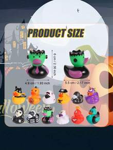 Halloween Cute Duck Decorative Ornament, Holiday Party Decoration, Car Dashboard Ornament, Office Desk Ornament, Halloween Gift (Random Style) - Multicolor - View 4