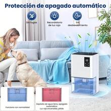 Deshumidificadores Domesticos Eléctrico 2l Yqalley Con Auto Descongelación,deshumidificación De 800 Ml/día,para Oficinas, Dormitorios, Baños, Armarios Y Otros Lugares - Blanco - Ver 9