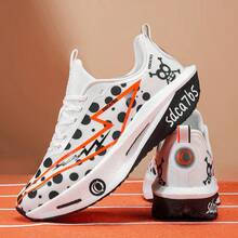 1 Pair Men's Sporty Graffiti Print Running Shoes - White Black - View 10
