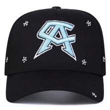 1pc Men's CA Trucker Hat, Personalized Letter Embroidered Baseball Cap, Street Fashion 5-Panel Hat, Outdoor Sun Protection Casual Hat, Spring/Autumn Travel, Beach Vacation - Multicolor - View 6