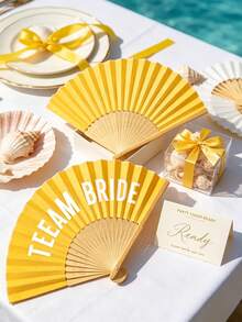 Personalized Photo Handheld Fan, Customized Bamboo Wood Folding Fan, Suitable For Weddings, Dance Events, Parties, Decorative Gifts - Multicolor - View 10