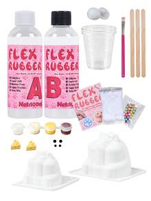 مجموعة DIY يدوية، مجموعة Taba يدوية، مواد قالب صنع المجوهرات DIY، تشمل 200 مل من راتنج السيليكون بنسبة 1:1، أصباغ ملونة ومجموعة أدوات كاملة، يمكن صنع 3 حرف يدوية على شكل هامستر، مناسبة للأعمار 14 سنة فأكثر - تعيين - مشاهدة 1