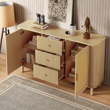 Modern Sideboard With Drawers - Perfect For Living Room Or Kitchen - Natural - View 9
