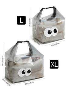 Cute Animal Pattern EVA Waterproof Beach Bag, Jelly Transparent Hollow Tote Bag, Large Capacity Pool Bag With Adjustable Shoulder Strap, Quick-Dry Bath/SPA Bag, Can Store Swimsuit, Towel, Sunscreen, Goggles, Phone, Flip-Flops, Cosmetics And Snacks, Essential For Beach, Pool, SPA, Cruise And Vacation Travel, Unisex - Light Grey - View 13