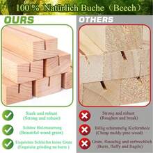 10pcs Wooden Table Card Holders, Wedding, Banquet And Party Wooden Photo Card Holders, Beech Wood Table Number Holders, Restaurant Wooden Menu Holders - 10Pcs - View 5