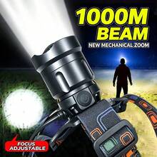 High Power Long Range LED Headlight Telescopic Zoom Headlamp Fishing Light Camping Flashlight - Star - View 2