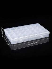 28/56pcs Mini Transparent Reusable Jewelry Storage Box, Detachable Earring Ring Organizer, Suitable For Beads, Cosmetics, Crafts, Compact Plastic Storage Box, Easter Gift - Clear - View 7
