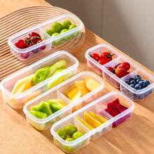 5pcs Airtight Food Storage Box, Meal Prep Containers - Multi-Compartment Reusable Lunch Box For Fridge, Home, Kitchen, School, Work And Travel. Food Container, Snack Container, Adult Portion Control Lunch Box, Lunch Bento Box, Fruit Serving Tray. - Transparent - View 9