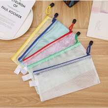 5pcs PVC Pencil Case Set, Large Capacity Zipper Stationery Bag, Colorful Back To School Student Style - Multicolor - View 7