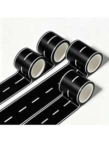 Cartoon DIY Road Railway Traffic Washi Tape, Railway Road Tape, Car Train Corner Stickers, Home Decor Stickers, Wall Stickers, Vinyl Stickers, For Home Decoration, Spring Decor, Refresh Your Home, Rama Decor Stickers Gift Birthday Graduation Back To School Room Decor School Supplies - Multicolor - View 7