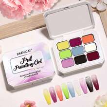 9-Grid Nail Gel Set, Gradient Solid Color Nail Polish, No Wipe, Gentle And Non-Damaging To Nail Edges, High Saturation Semi-Fluid Soft Nail Polish, Suitable For DIY Nail Art And Nail Salon Design, Back To School Gift, Wedding And Holiday Supplies - Multicolor - View 4