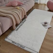 1 buah Karpet Kamar Tidur, Karpet Putih Lembut dan Mewah, Ukuran Besar dan Nyaman untuk Ruang Tamu, Dekorasi Rumah Anak yang Estetis, Dekorasi Ruangan - Putih - View 12