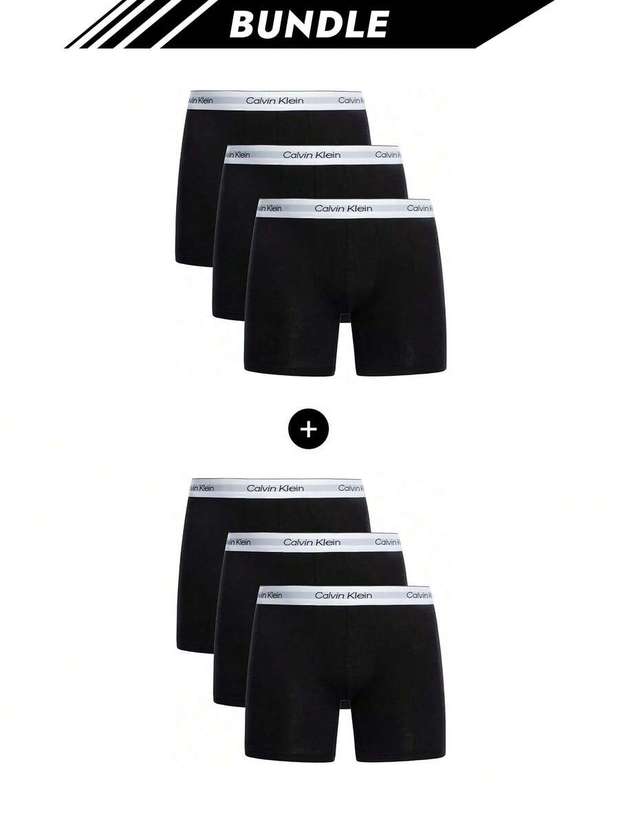 Calvin Klein [حزمة] كالفن كلاين 3 عبوات سراويل داخلية X 2 - أبيض وأسود + أبيض وأسود - مشاهدة 1