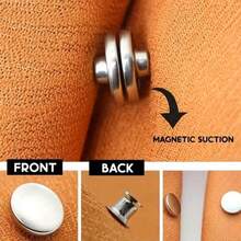 2 Pairs Magnetic Curtain Clips, Riveted Magnetic Curtain Clips, 1.7cm, 2cm, 2.5cm Magnetic Clips, Used To Fix Curtains, Fix Curtains Or Shower Curtains To The Wall, Prevent Them From Being Blown Away By The Wind. - Multicolor - View 8