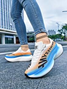 Women's Running Shoes, Fashionable Versatile Lightweight Durable Sports Shoes, Carbon Plate Technology, Anti-Slip Wear-Resistant, Suitable For Outdoor Sports, Casual Fitness, All Seasons - Royal Blue - View 6