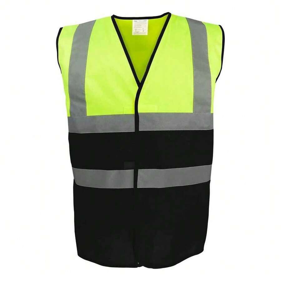 Yoko Unisex Adult Two Tone Hi-Vis Vest - Yellow/Black - View 1