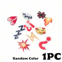 10pcs Cute Acrylic Angry Flame Expression Hair Clips, Funny Expression Side Bangs Hair Clips, Versatile Hair Accessories, Creative Novelty Gift For Girls - Multicolor - View 12