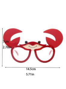 1pc Crab Shaped Funny Party Decoration Glasses, Suitable For Party Photo Booth Props And Theme Parties - Multicolor - View 6