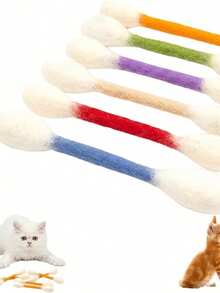 3pcs/1pc Interactive Cat Teaser Wand, Suitable For Indoor Boredom Relief, Teeth Chewing Rope, Large Interactive Cat Kicker Toy, Game Lover Gift Accessory - Multicolor - View 5
