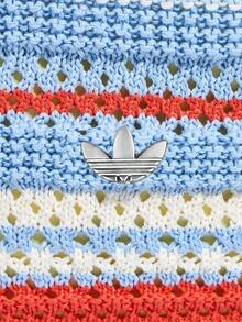 Adidas Originals Tas Tote Rajut Unisex Motif Garis-Garis Blok Warna KX9590 - Blue and White - View 6