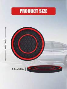 2pcs Universal Car Cup Holder Pads - 2.75 Inch PVC Silicone Double Honeycomb Center Console Cup Holder, Anti-Slip, Shock-Absorbing, Dust-Proof, Soft, Easy To Clean - Fits Most Car Models - Keep Your Car Interior Clean And Protected - A - View 2