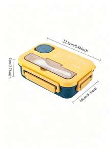 1300ml Multi-Color Divided Leak-Proof Bento Box, Multi-Compartment Meal Separation To Prevent Flavor Mixing, Strong Sealing Buckle Leak-Proof, Portable Lightweight Easy To Store. Large Capacity Suitable For Main Meals And Snacks, Portable Lunch Box For Office Workers And Students, Suitable For Back To School, Travel, And Office Use. - Multicolor - View 9
